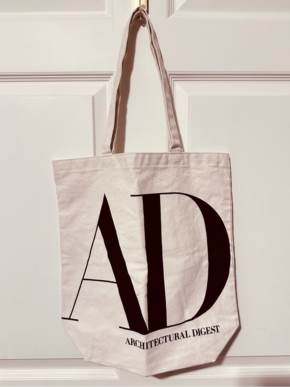 Architectural Digest Tote | AD Canvas Tote in Natural with Black Logo